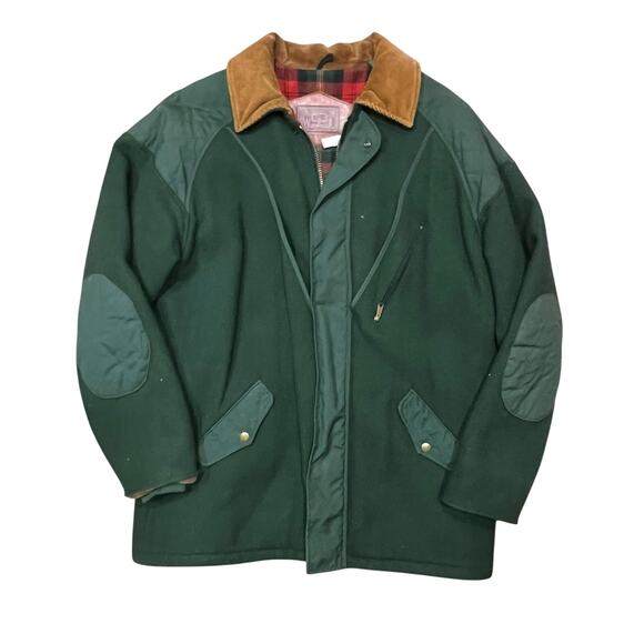 Vintage Woolrich Mens Size Large Green Wool Thermolite Green Hunting Jacket USA - Picture 1 of 12